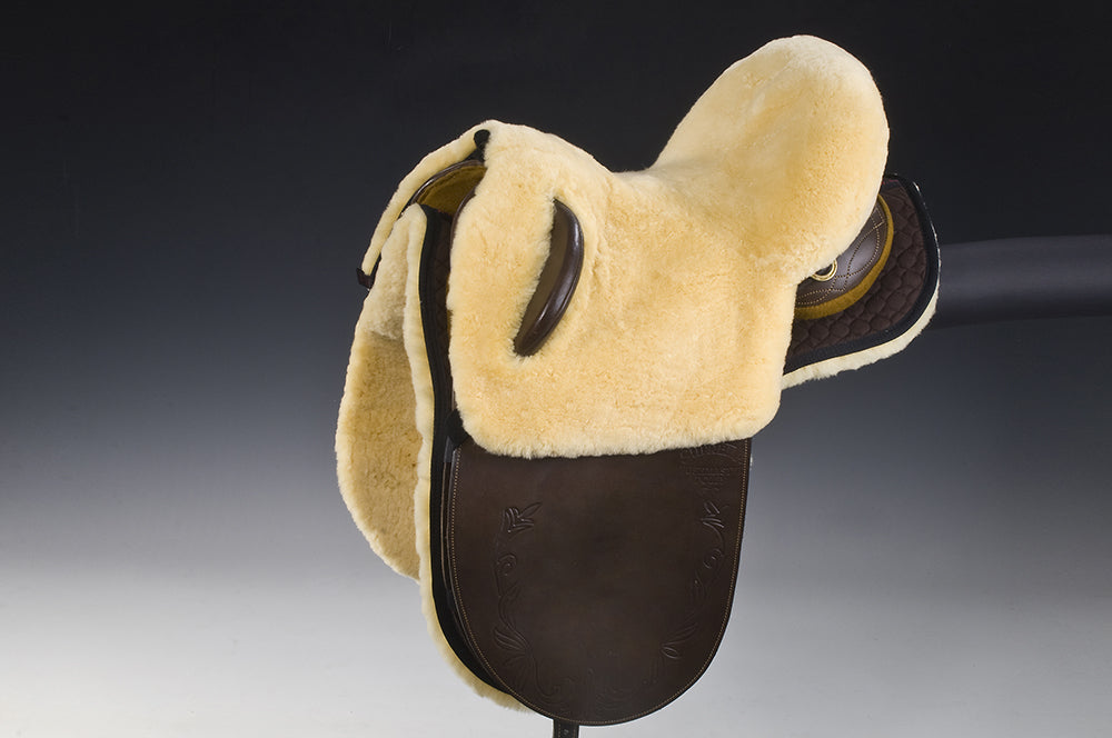Protège-selle En Peau De Mouton Pour Selle Stock Ou Swinging Fender - Marron