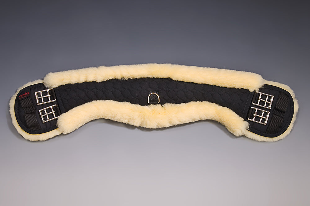 Anatomical Sheepskin Girth Moon - Horsedream Importers